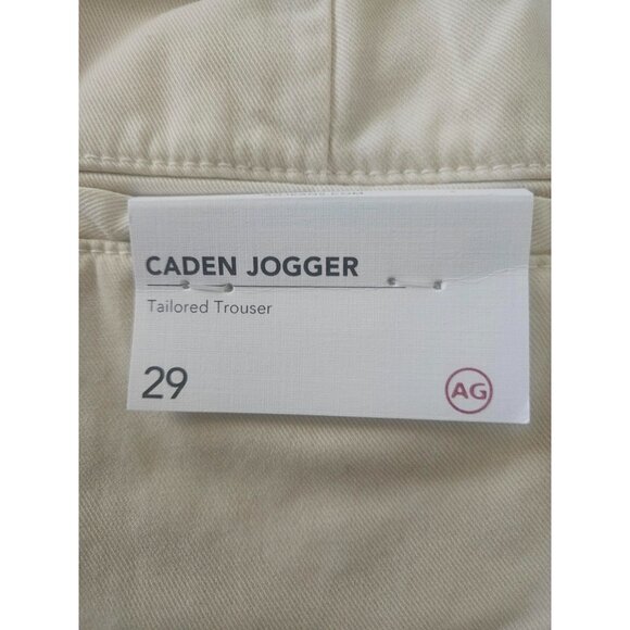 NWT AG  Adriano Goldschmied Caden Women's Jogger Pant in White Cream Size 29 - Picture 4 of 4